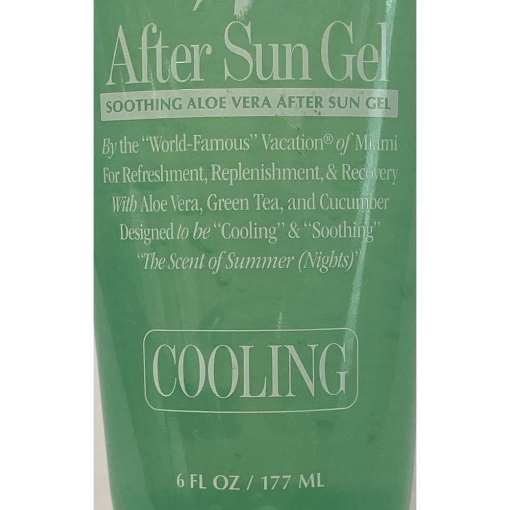 Vacation After Sun Gel Soothing Aloe Vera Gel ~ 6 Fl Oz ~ SEALED - Picture 2 of 5